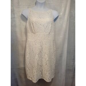 SD Collection 16 White‎ Lace Sleeveless Sheath Dress Wedding Cruise Party Church
